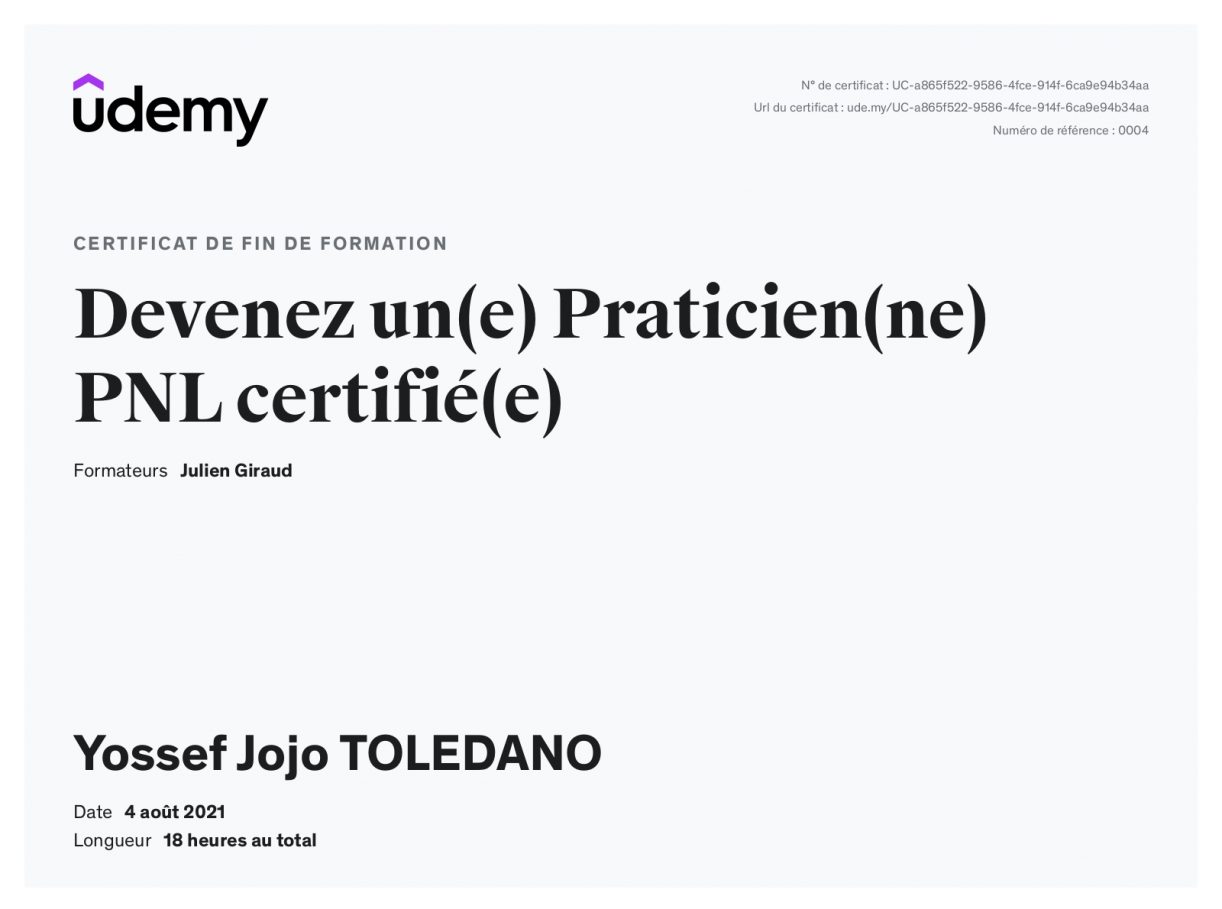 Certificat d'aptitude de praticien PNL